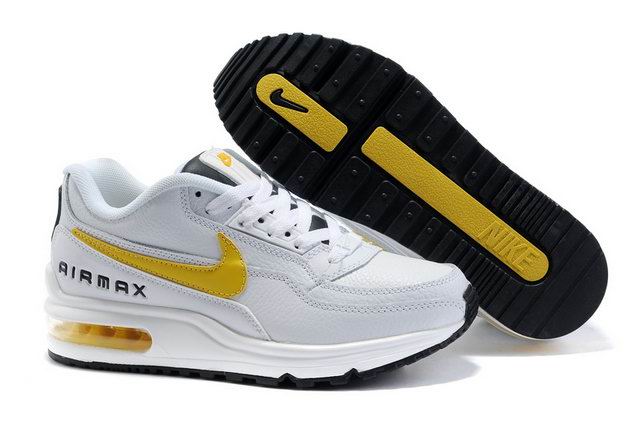 Womens Nike Air Max LTD White Black Yellow Shoes - Click Image to Close